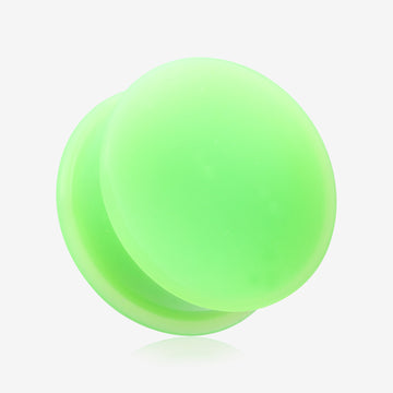 A Pair Of Soft Silicone Double Flared Plug-Green
